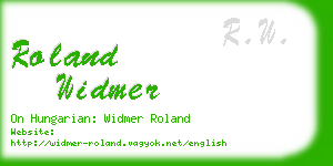 roland widmer business card